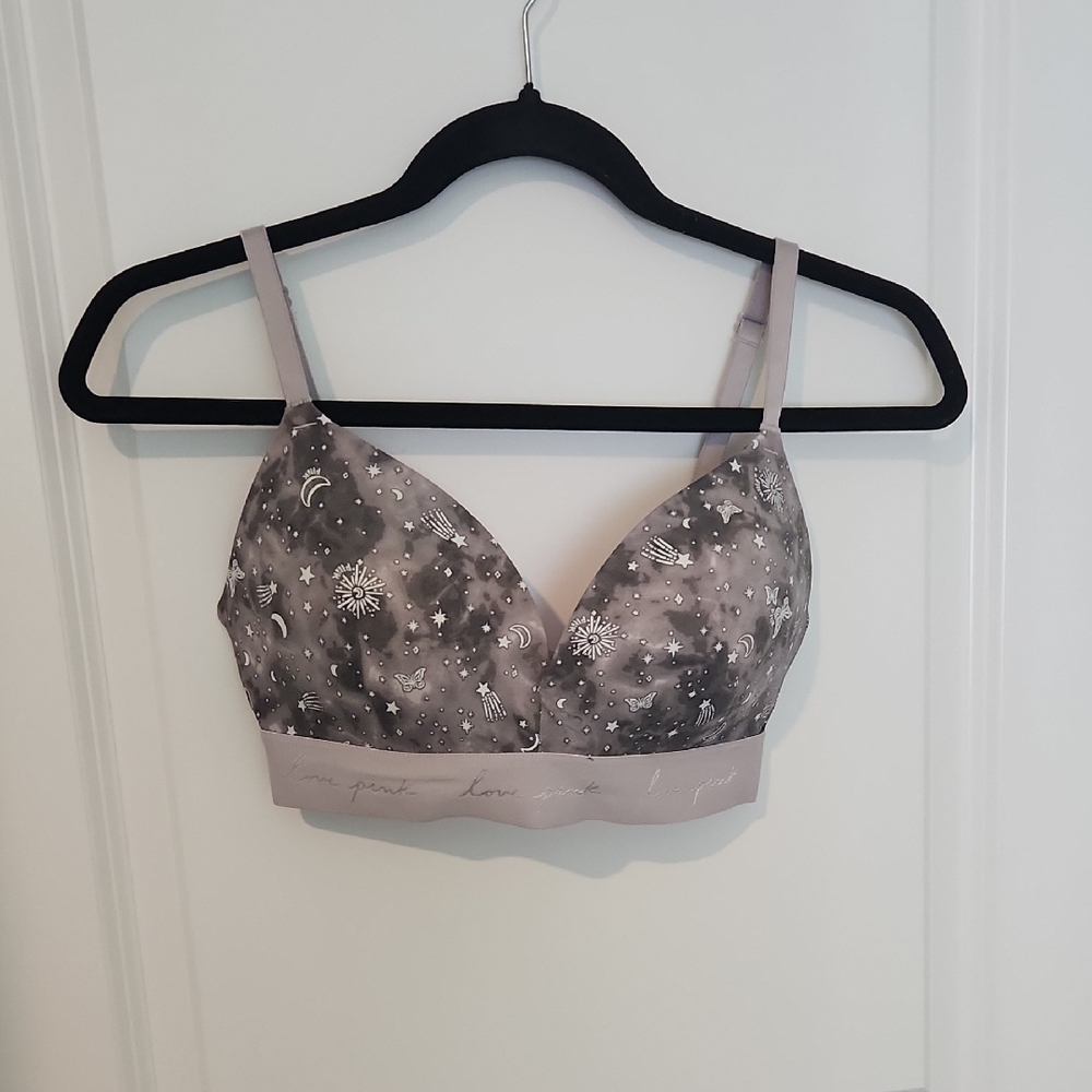 PINK Victoria's Secret Celestial Gray Bra